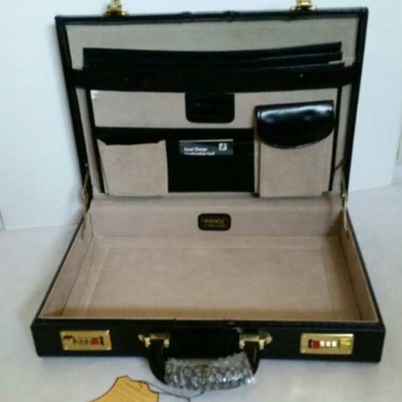 Heritage Other - RARE Briefcase Black Leather Combination Brand New